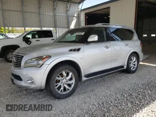 2014 Infiniti QX80 with VIN JN8AZ2NE1E9066087, listed as a Copart auction lot 53046505 with 0 mi miles and Clean Title. Bid and sale history available at carsss.com. Image 1.