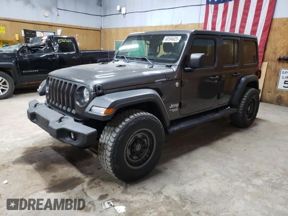 2018 Jeep Wrangler Unlimited Sport S z VIN 1C4HJXDN8JW262507, wystawiony jako Copart lot #60594625 z przebiegiem 106 793 mil mil oraz Czysty tytuł • Clean title. Historia ofert i sprzedaży dostępna na DreamBid. Obrazek 1.