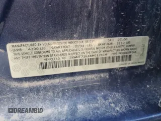 2006 Volkswagen Jetta 1.9L TDI with VIN 3VWDT71K46M017419, listed as a Copart auction lot 68393964 with 103,899 mi miles and Clean title. Bid and sale history available at DreamBid. Image 12.