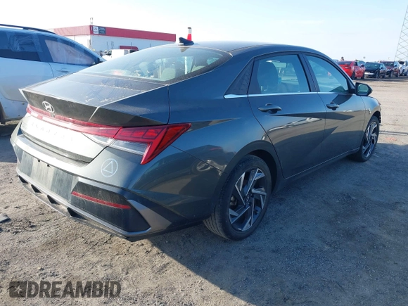 2024 Hyundai Elantra SEL with VIN KMHLS4DG8RU727555, listed as a IAAI auction lot 41561362 with 23,796 mi miles. Bid and sale history available at carsss.com. Image 4.