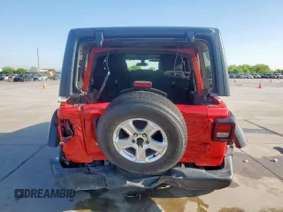 2020 Jeep Wrangler Unlimited Black and Tan with VIN 1C4HJXDG1LW189503, listed as a Copart auction lot 52196645 with 135,305 mi miles and Salvage title. Bid and sale history available at DreamBid. Image 6.