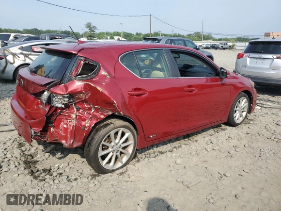 2013 Lexus CT 200h z VIN JTHKD5BH7D2162309, wystawiony jako Copart lot #57770765 z przebiegiem 67 900 mil mil oraz Szkoda całkowita • Salvage title. Historia ofert i sprzedaży dostępna na DreamBid. Obrazek 3.