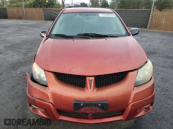 2003 Pontiac Vibe with VIN 5Y2SL62873Z447804, listed as a Copart auction lot 77578574 with 106,135 mi miles and Salvage Title. Bid and sale history available at carsss.com. Image 5.