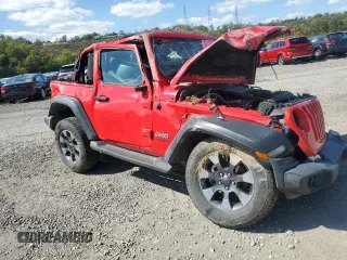2020 Jeep Wrangler Sport with VIN 1C4GJXAG9LW207584, listed as a Copart auction lot 72312324 with Not provided miles and Salvage title. Bid and sale history available at DreamBid. Image 4.