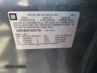 2010 Chevrolet Equinox LTZ with VIN 2CNFLGEW1A6227709, listed as a Copart auction lot 53059245 with 180,729 mi miles and Clean Title. Bid and sale history available at DreamBid. Image 13.
