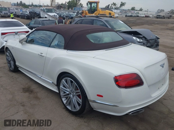 2015 Bentley Continental GT with VIN SCBGJ3ZAXFC044364, listed as a IAAI auction lot 39947673 with 3,514 mi miles and . Bid and sale history available at DreamBid. Image 3.