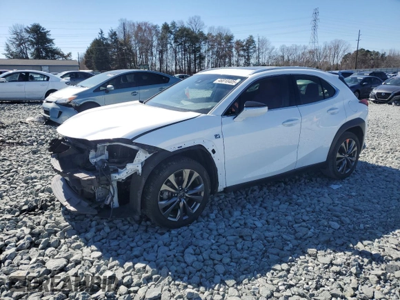 2019 Lexus UX with VIN JTHY3JBH4K2010023, listed as a Copart auction lot 46810405 with 92,306 mi miles and Salvage Title. Bid and sale history available at carsss.com. Image 1.