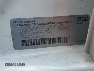 2013 Audi A4 Premium with VIN WAUAFAFL3DN025331, listed as a Copart auction lot 55122445 with 114,147 mi miles and Salvage title. Bid and sale history available at DreamBid. Image 12.