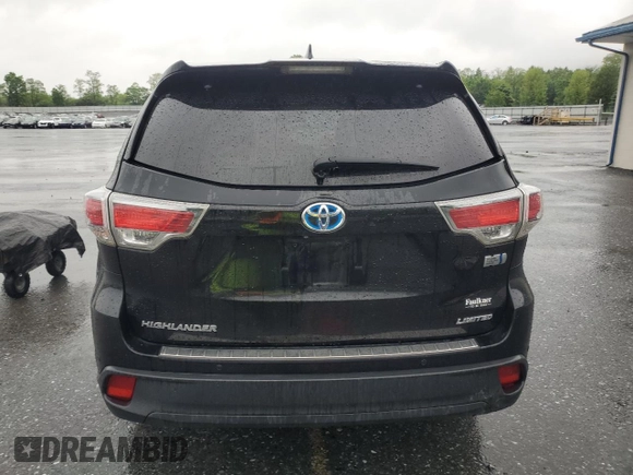 2015 Toyota Highlander Limited with VIN 5TDDCRFH9FS011045, listed as a Copart auction lot 55835605 with 160,639 mi miles and Salvage title. Bid and sale history available at DreamBid. Image 6.