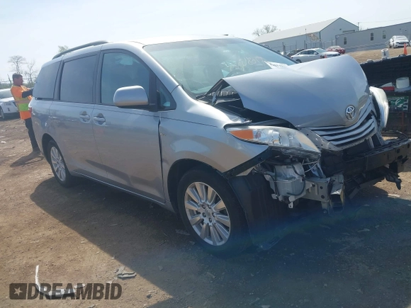 2017 Toyota Sienna LE with VIN 5TDJZ3DC2HS166433, listed as a IAAI auction lot 42084039 with 121,540 mi miles and . Bid and sale history available at DreamBid. Image 1.