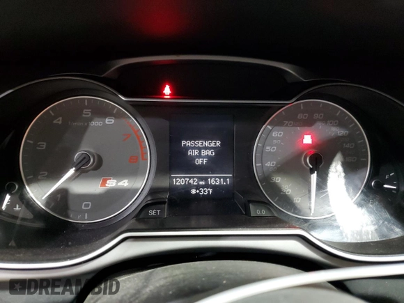 2013 Audi S4 Premium Plus with VIN WAUDGAFL1DA103025, listed as a Copart auction lot 82285234 with 120,742 mi miles and Salvage Title. Bid and sale history available at carsss.com. Image 9.