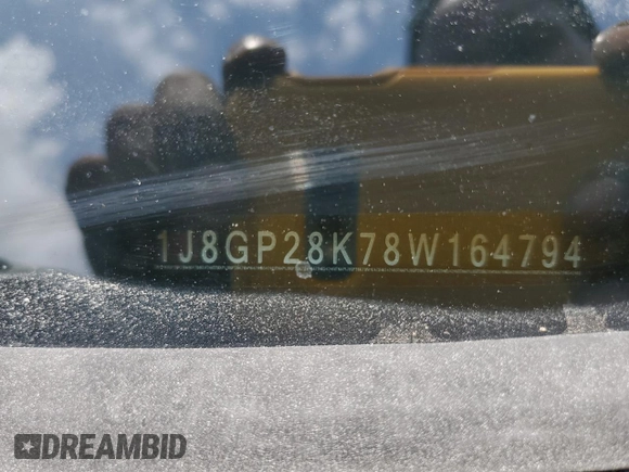 2008 Jeep Liberty Sport with VIN 1J8GP28K78W164794, listed as a Copart auction lot 55589035 with 97,454 mi miles and Salvage Title. Bid and sale history available at DreamBid. Image 13.