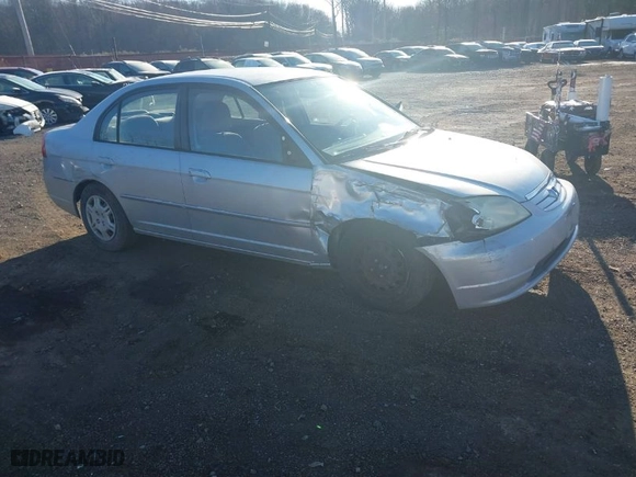2002 Honda Civic LX with VIN 2HGES16602H581131, listed as a IAAI auction lot 40993388 with 116,663 mi miles. Bid and sale history available at carsss.com. Image 1.