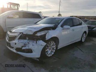 2015 Acura RLX Tech Pkg with VIN JH4KC1F50FC000398, listed as a Copart auction lot 41643615 with 122,834 mi miles and Salvage Title. Bid and sale history available at carsss.com. Image 1.