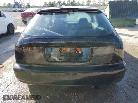 1996 Honda Civic CX with VIN 2HGEJ6323TH103708, listed as a Copart auction lot 80483434 with 91,459 mi miles and Non Repairable. Bid and sale history available at carsss.com. Image 6.