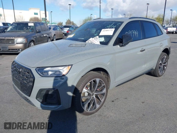 2022 Audi SQ5 Premium Plus with VIN WA1B4AFY0N2042917, listed as a IAAI auction lot 41509774 with 39,851 mi miles. Bid and sale history available at carsss.com. Image 2.