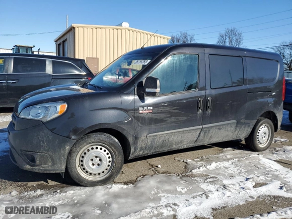 2018 Ram ProMaster City Cargo Van Tradesman with VIN ZFBERFAB5J6H40856, listed as a Copart auction lot 88755365 with 256,392 mi miles and Salvage Title. Bid and sale history available at carsss.com. Image 1.