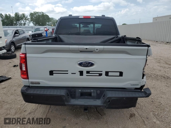 2023 Ford F-150 XL with VIN 1FTFW1E84PKE35275, listed as a Copart auction lot 61867535 with 22,142 mi miles and Salvage title. Bid and sale history available at DreamBid. Image 6.