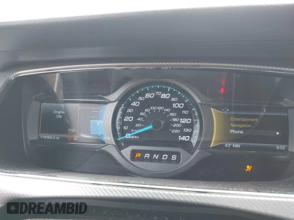 2015 Ford Taurus SHO with VIN 1FAHP2KTXFG163276, listed as a IAAI auction lot 41997881 with 118,380 mi miles and . Bid and sale history available at DreamBid. Image 7.