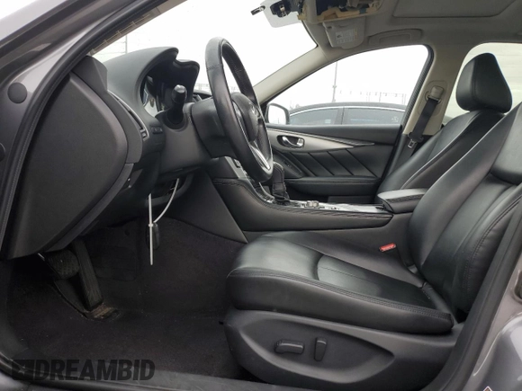 2021 Infiniti Q50 3.0t LUXE with VIN JN1EV7BP1MM702985, listed as a Copart auction lot 47668935 with 0 mi miles and Salvage Title. Bid and sale history available at carsss.com. Image 7.