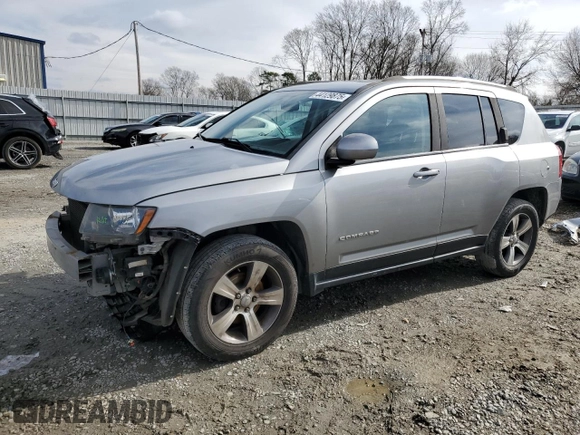 2016 Jeep Compass Latitude with VIN 1C4NJCEA2GD775005, listed as a Copart auction lot 44129875 with 124,540 mi miles and Salvage Title. Bid and sale history available at carsss.com. Image 1.