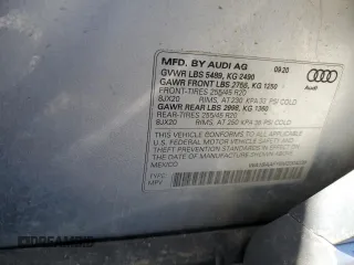 2021 Audi Q5 Premium Plus with VIN WA1BAAFY6M2004339, listed as a Copart auction lot 58202305 with 82,446 mi miles and Salvage title. Bid and sale history available at DreamBid. Image 12.
