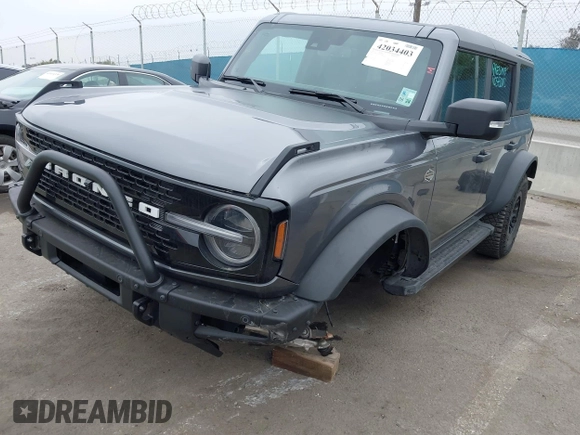 2023 Ford Bronco with VIN 1FMEE5DP6PLB44068, listed as a IAAI auction lot 42034403 with 5,858 mi miles and . Bid and sale history available at DreamBid. Image 6.