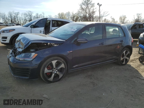 2016 Volkswagen Golf GTI SE w/Performance Pkg with VIN 3VW547AU7GM049754, listed as a Copart auction lot 47627794 with 55,337 mi miles. Bid and sale history available at carsss.com. Image 1.