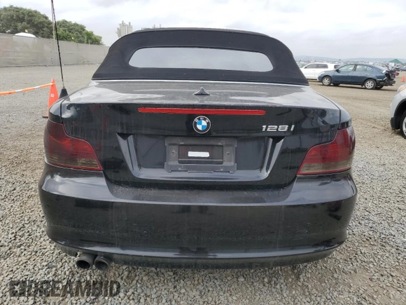 2010 BMW 1 Series 128i with VIN WBAUN1C58AVH82133, listed as a Copart auction lot 63510573 with Not provided miles and Salvage title. Bid and sale history available at DreamBid. Image 6.