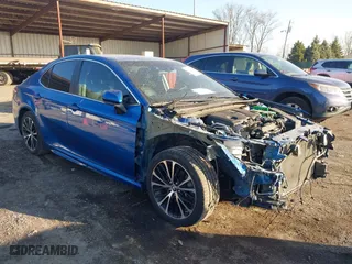 2018 Toyota Camry LE with VIN 4T1B11HK4JU071936, listed as a IAAI auction lot 42036934 with 87,442 mi miles. Bid and sale history available at carsss.com. Image 1.