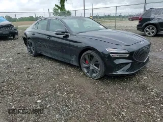 2022 Genesis G70 3.3T with VIN KMTG54TE9NU098610, listed as a Copart auction lot 59743295 with 42,025 mi miles and Salvage title. Bid and sale history available at DreamBid. Image 13.