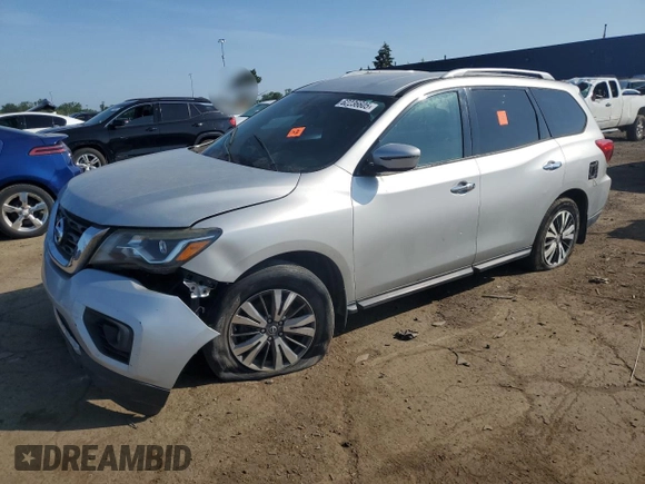 2017 Nissan Pathfinder Platinum with VIN 5N1DR2MM4HC606956, listed as a Copart auction lot 62236605 with 124,820 mi miles and Clean title. Bid and sale history available at DreamBid. Image 1.