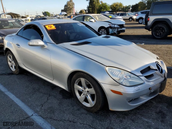 2006 Mercedes-Benz SLK-Class 3.0L with VIN WDBWK54F16F090828, listed as a Copart auction lot 78553374 with 0 mi miles and Salvage Title. Bid and sale history available at carsss.com. Image 4.