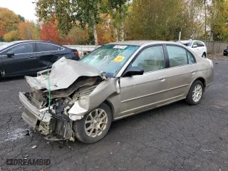 2002 Honda Civic LX with VIN JHMES16672S002710, listed as a Copart auction lot 79322714 with 0 mi miles and Salvage Title. Bid and sale history available at carsss.com. Image 1.
