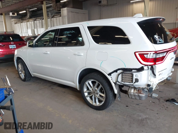 2022 Dodge Durango GT Plus z VIN 1C4RDJDG9NC182960, wystawiony jako IAAI lot #41993368 z przebiegiem 55 943 mil mil oraz . Historia ofert i sprzedaży dostępna na DreamBid. Obrazek 3.