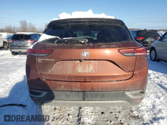 2021 Buick Envision Preferred with VIN LRBFZMR49MD166401, listed as a Copart auction lot 84503504 with 61,910 mi miles and Non Repairable. Bid and sale history available at carsss.com. Image 6.