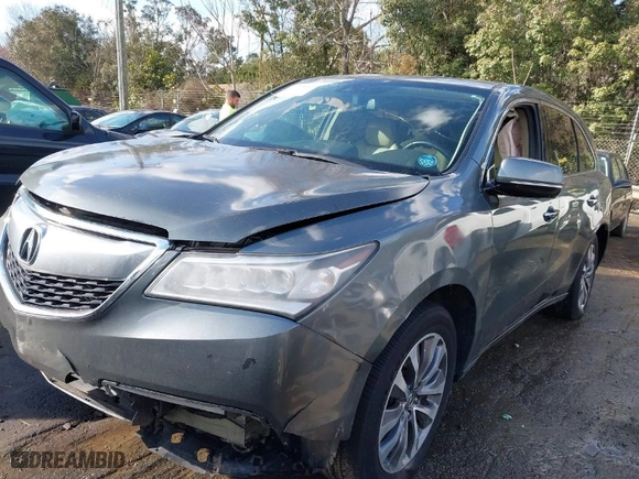 2014 Acura MDX Tech Pkg with VIN 5FRYD3H49EB015233, listed as a IAAI auction lot 41713912 with 203,495 mi miles. Bid and sale history available at carsss.com. Image 2.
