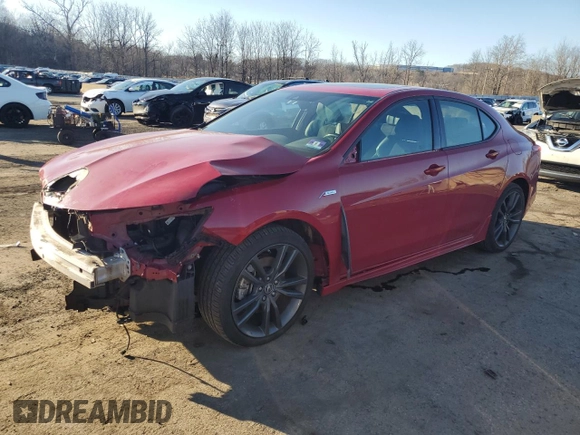 2019 Acura TLX w/A-Spec Pkg with VIN 19UUB2F65KA005230, listed as a Copart auction lot 48872145 with 61,992 mi miles and Salvage Title. Bid and sale history available at carsss.com. Image 1.