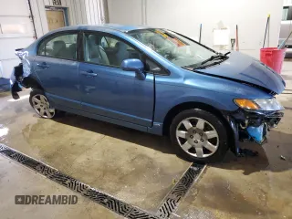 2008 Honda Civic LX with VIN 2HGFA16518H535542, listed as a Copart auction lot 45506495 with 58,148 mi miles and Salvage Title. Bid and sale history available at DreamBid. Image 4.