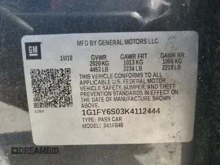 2019 Chevrolet Bolt EV LT z VIN 1G1FY6S03K4112444, wystawiony jako Copart lot #58361335 z przebiegiem 125 789 mil mil oraz Czysty tytuł • Clean title. Historia ofert i sprzedaży dostępna na DreamBid. Obrazek 12.