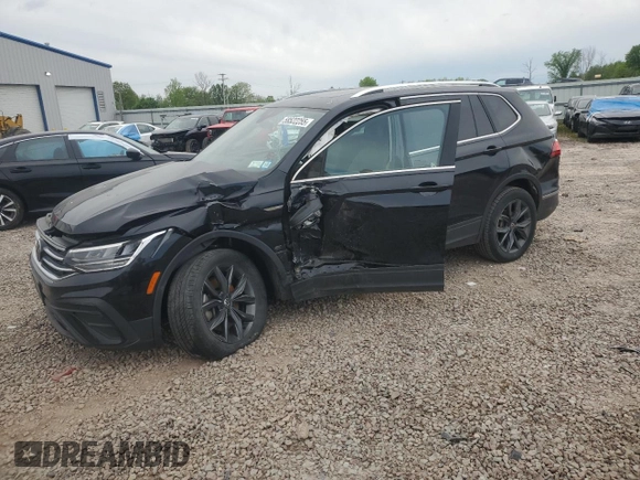 2022 Volkswagen Tiguan SE with VIN 3VV2B7AX4NM152179, listed as a Copart auction lot 58522255 with 44,773 mi miles and Salvage title. Bid and sale history available at DreamBid. Image 1.