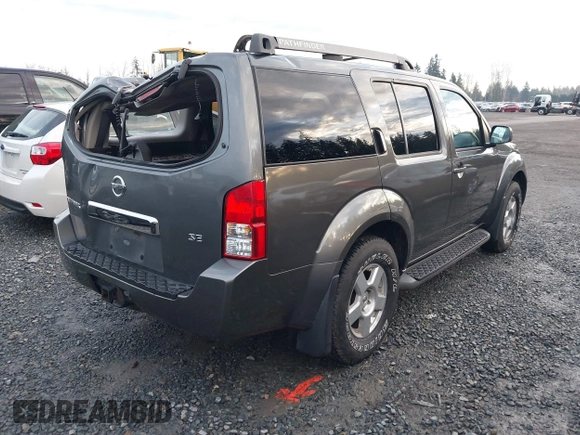 2005 Nissan Pathfinder SE with VIN 5N1AR18W45C726096, listed as a IAAI auction lot 41265086 with 209,183 mi miles and . Bid and sale history available at DreamBid. Image 4.