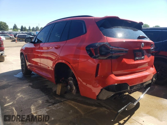2023 BMW X3 M z VIN 5YM13EC0XP9R08389, wystawiony jako Copart lot #60077684 z przebiegiem 27 959 mil mil oraz Szkoda całkowita • Salvage title. Historia ofert i sprzedaży dostępna na DreamBid. Obrazek 2.