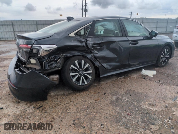 2023 Honda Civic EX z VIN 2HGFE1F73PH309295, wystawiony jako Copart lot #55631255 z przebiegiem 23 567 mil mil oraz Szkoda całkowita • Salvage title. Historia ofert i sprzedaży dostępna na DreamBid. Obrazek 3.