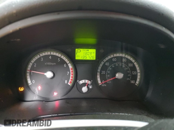 2009 Kia Rio LX with VIN KNADE243896580883, listed as a Copart auction lot 43735505 with 135,726 mi miles and Salvage Title. Bid and sale history available at carsss.com. Image 9.