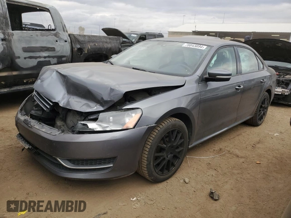 2014 Volkswagen Passat S with VIN 1VWAS7A35EC092113, listed as a Copart auction lot 78843894 with 130,492 mi miles and Salvage Title. Bid and sale history available at carsss.com. Image 1.