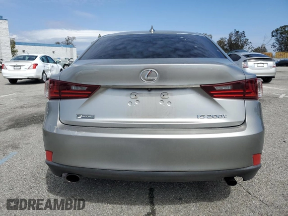 2016 Lexus IS 200t with VIN JTHBA1D23G5011156, listed as a Copart auction lot 48883885 with 166,852 mi miles and Salvage Title. Bid and sale history available at DreamBid. Image 6.