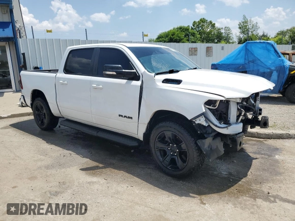 2021 Ram 1500 Big Horn with VIN 1C6SRFFT4MN585412, listed as a Copart auction lot 59391405 with 68,878 mi miles and Salvage title. Bid and sale history available at DreamBid. Image 4.