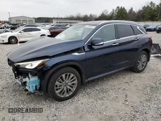 2024 Infiniti QX50 Luxe with VIN 3PCAJ5BA3RF114688, listed as a Copart auction lot 87258674 with 3,923 mi miles and Salvage Title. Bid and sale history available at DreamBid. Image 1.