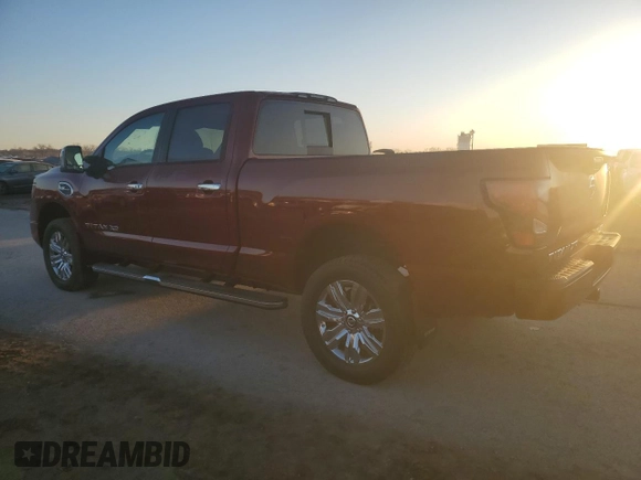 2020 Nissan Titan XD Platinum Reserve with VIN 1N6AA1FB9LN508763, listed as a Copart auction lot 46680825 with 560 mi miles and Salvage Title. Bid and sale history available at carsss.com. Image 2.